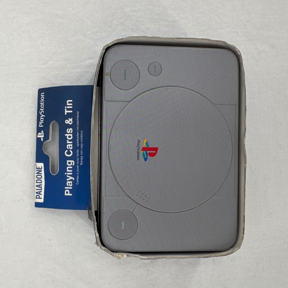 Paladone PlayStation Playing Cards & Tin Official PS1 Console Replica New Sealed